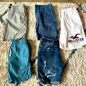 NWOT Bundle 5 Men’s shorts J. Crew Abercrombie Tommy Hilfiger Hollister
